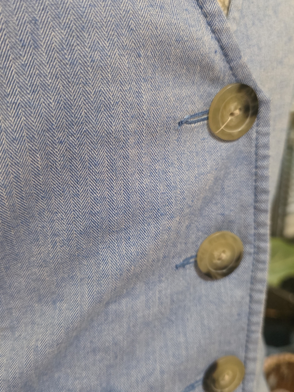 Marc Jacobs Light Blue Denim Look Button Vest - Picture 2 of 8